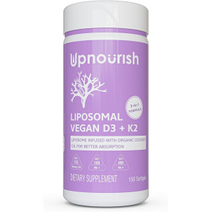 Сертифицированный UpNourish веганский витамин D3, 5000 МЕ, 150 капсул