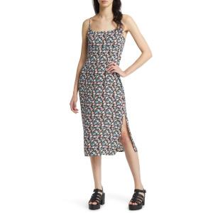 Плетеное платье-комбинация с цветочным принтом BP.