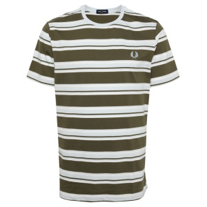 Хлопковая футболка с вышитым логотипом Fred Perry