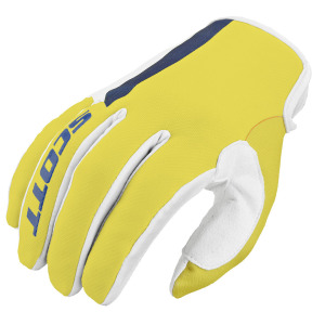 Перчатки Scott 350 Dirt 2016 с логотипом, желтый/синий