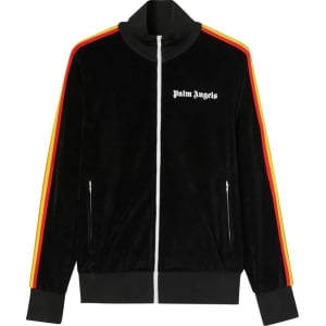 Куртка Palm Angels Rainbow Chenille Track Jacket 'Black/White', черный