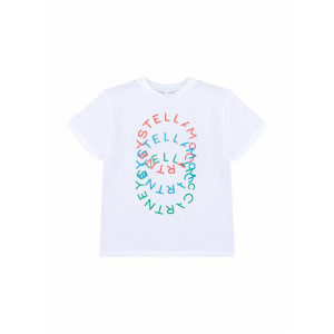 Хлопковая футболка с логотипом Stella McCartney