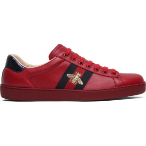 Кроссовки Gucci Ace Embroidered Red Bee, красный