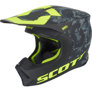 Шлем Scott 550 Camo ECE со съемной подкладкой, синий/желтый