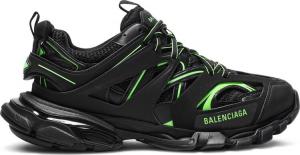 Balenciaga black & green glow track sneakers best sale