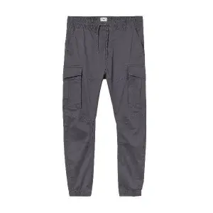 Брюки H&M Cargo Joggers, темно-серый