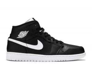 Nike air jordan 1 black and white mid online
