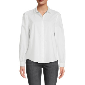 Рубашка Saks Fifth Avenue с пышными рукавами, белый