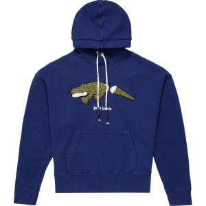 Худи Palm Angels Croco Hoodie 'Navy Blue/Green', синий