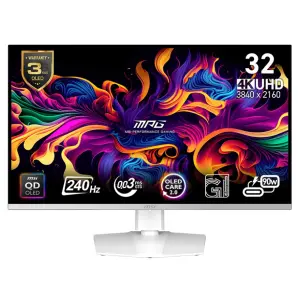 Игровой монитор MSI MPG 321URXW QD-OLED, 31.5", UHD 3840x2160, 240 Гц, QD-OLED, белый