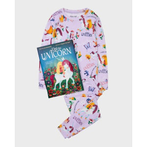 Kids Uni the Unicorn Пижама и подарочный набор книги, размер 2-6 Books To Bed