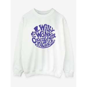 NW2 Willy Wonka Factory Logo Взрослая белая толстовка George., белый