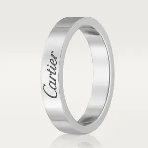 Кольцо Cartier C de Cartier Wedding Flat, 3 мм, платина