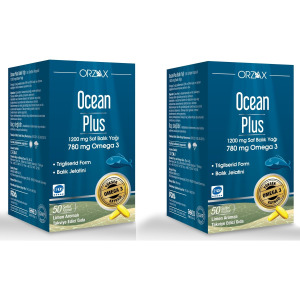 Омега-3 Ocean Plus 1200 мг, 2 упаковки по 50 капсул