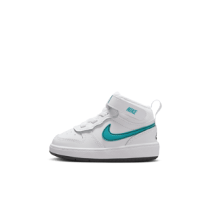 Кроссовки Nike Court Borough Mid 2, цвет White/Black/Aquamarine