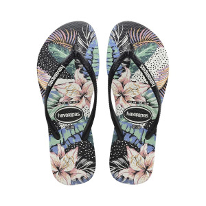 Сандалии Havaianas Slim Animal Floral Flip-Flop, черный