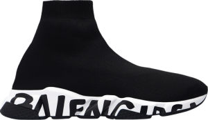 Balenciaga Speed Sneaker Midsole Graffiti Black White
