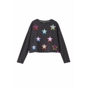 Топ с длинными рукавами STAR Desigual, серый