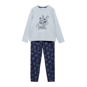 Пижама MANGO KIDS Pajamas LOONEY, цвет Navy/Light blue