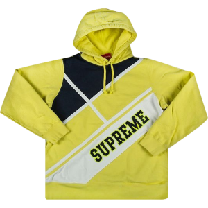 Толстовка Supreme Diagonal Hooded Sweatshirt 'Lemon', желтый