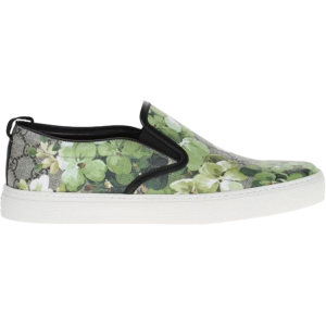 Кроссовки Gucci GG Supreme Slip-On Bloom, зеленый