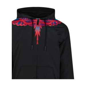 худи с принтом Curved Wings Marcelo Burlon, черный