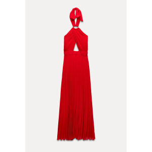 Платье Zara Pleated Halter, красный