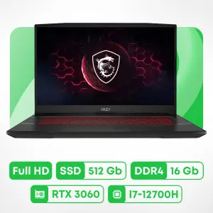 Игровой ноутбук MSI Pulse GL76, 17.3'', 16 Гб/512 Гб, i7-12700H, RTX 3060, серый, английская клавиатура