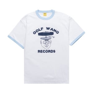 Футболка GOLF WANG Golf Wang Records Ringer Tee 'White/Blue', белый