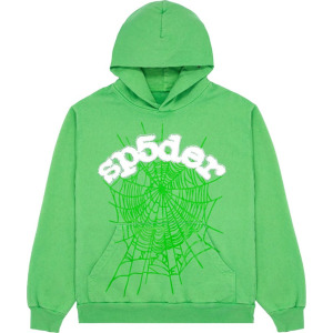 Худи Sp5der Web Hoodie 'Slime Green', зеленый