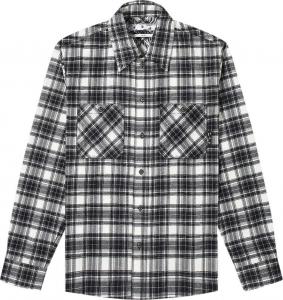 Рубашка Off-White Check Arrow Flannel Shirt 'Black/White', черный