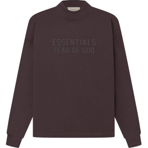 Толстовка Fear of God Essentials Relaxed Crewneck 'Plum', коричневый