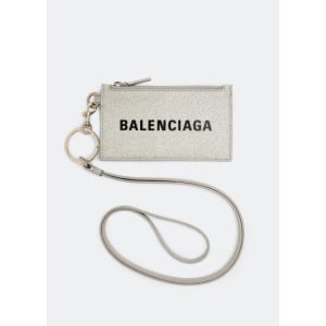 Картхолдер BALENCIAGA Cash card holder on keyring, серебряный