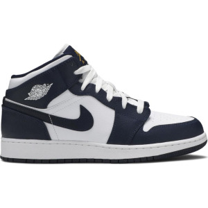 Кроссовки Air Jordan 1 Mid GS Obsidian, синий