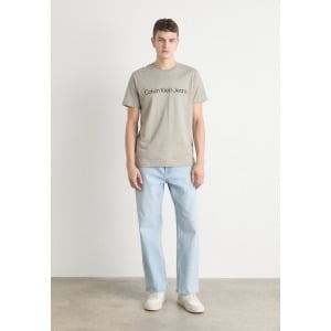 Футболка с принтом REGULAR FIT TEE INSTITUTIONAL LOGO Calvin Klein Jeans, серый