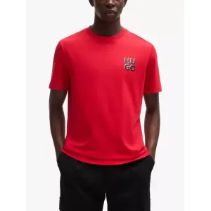 Футболка HUGO BOSS HUGO Short Sleeve Logo, цвет open/pink