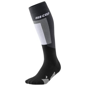 Лыжные носки Cep Thermo Compression Socks Skiing Tall V3, цвет Black/Grey