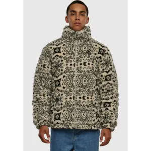 Зимняя куртка OG Paisley Teddy Puffer Karl Kani, кремовый черный