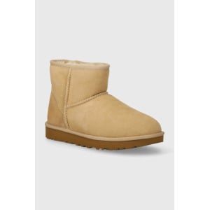 Замшевые зимние ботинки UGG Classic Mini II, бежевый