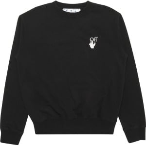 Толстовка Off-White Caravaggio Lute Slim Crewneck 'Black/Multicolor', черный