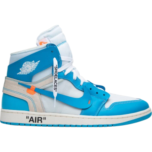 Кроссовки Off-White x Air Jordan 1 Retro High OG UNC Sample, синий