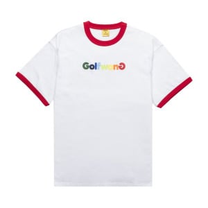 Футболка GOLF WANG Happy Logo Ringer Tee 'White/Red', белый