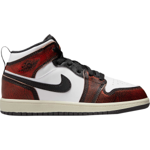 Кроссовки Air Jordan 1 Mid SE PS Wear-Away, черный