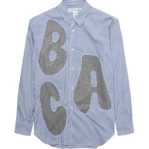 Рубашка Comme des Garçons SHIRT ABC Stripe Shirt 'Melange Grey', серый