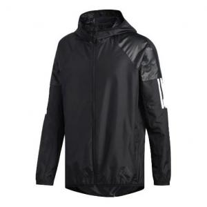 Adidas M Wind Fz Jkt Training Sports Hooded Black