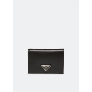 Кошелек PRADA Saffiano leather small wallet, черный