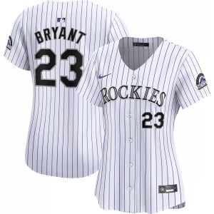 Женская футболка Nike Colorado Rockies Kris Bryant #23 White Home Limited Vapor