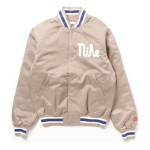 Nike Dugout Loose Satin Jacket Asia Sizing Khaki Sail CDEK.Shopping