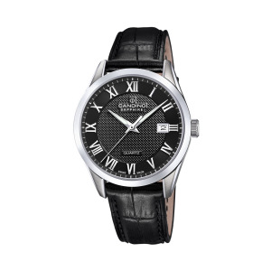 C4710/D Пара черные кожаные мужские часы Candino, черный