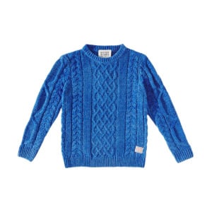 Свитер из шенилла с косичной вязкой Scotch & Soda Kids, цвет bookclub blue